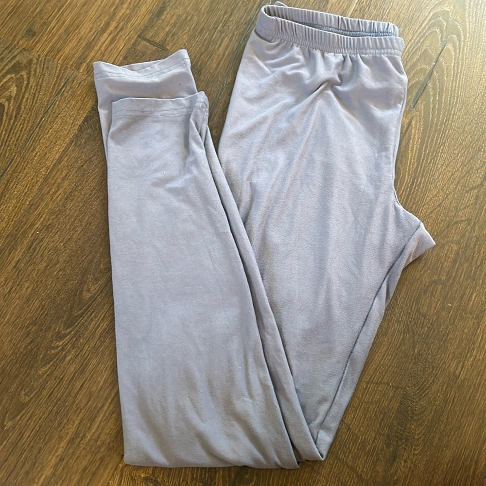 bluish gray full length leggings